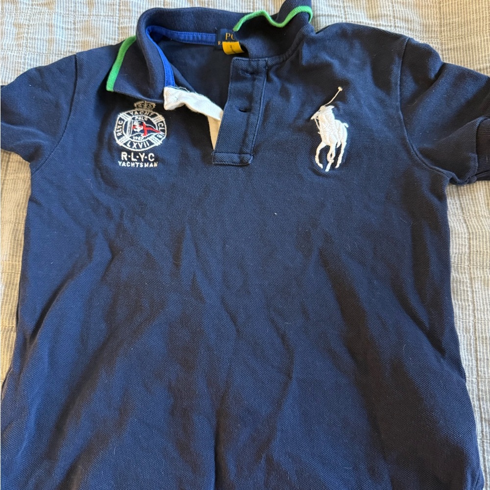 Polo by Ralph Lauren Kids Dark Blue Polo with Embroidered Logo with Bonus Polo